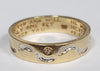 Beautiful 9CT Yellow Gold Band Ring With Footprint Design And Inscription - 3.68G - Size R