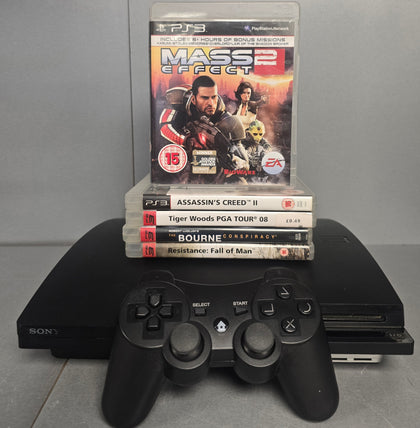 Sony Playstation 3 Slim Console, 250GB + 5 Games