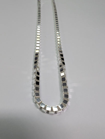 Brand new silver square link chain