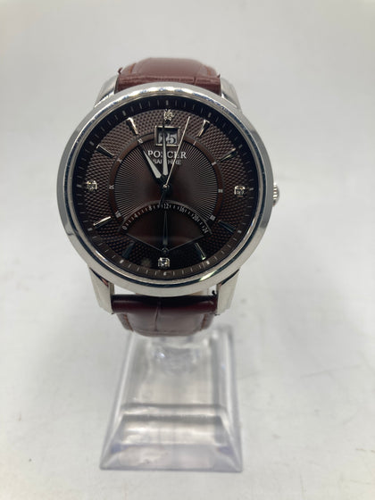 Poscor Sapphire Classic Brown Watch with Date.