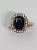 18ct Gold Diamond Ring With Black Stone