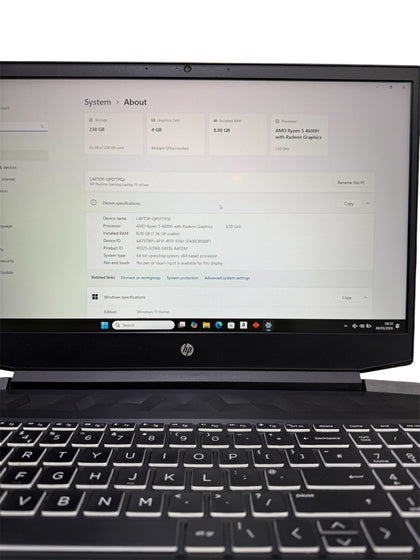 HP PAVILLION Gaming Laptop Amd Ryzen 5 4600h/ 256GB Storage /8GB RAM ** 2 YEAR WARRANTY**