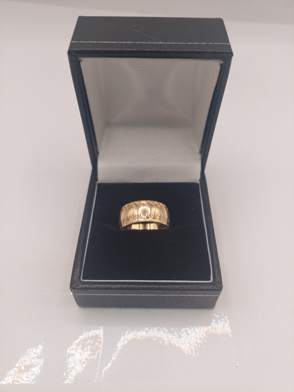 9ct Hallmarked Yellow Gold Ring - 2.98g Weight, Size K