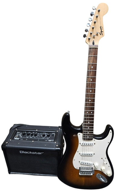Squier by Fender Bullet Stratocaster Guitar with Blackstar Stereo 10 ID:Core Amplifier