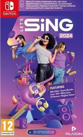 Boxed Let's Sing 2024 Switch Game With Microphone
