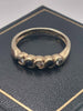 (9ct 375 Hallmarked&Tested), White And Black Stone Ring, Weight: 2.20g, Size O