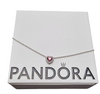 PANDORA PINK ELEVATED HEART NECKLACE SILVER 16" PRESTON