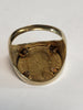 9ct Mounted 22ct Half Sovereign (1906) Ring  - 10.44g gross - Size Y