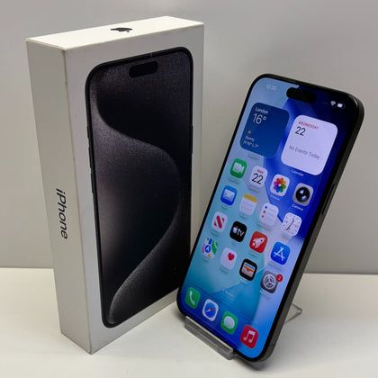 Apple iPhone 15 Pro Max Unlocked Model A3106 256GB in Black Titanium Boxed