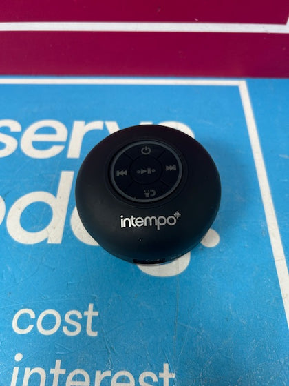 Intempo Bluetooth Wireless Splashproof Shower Speaker Black.