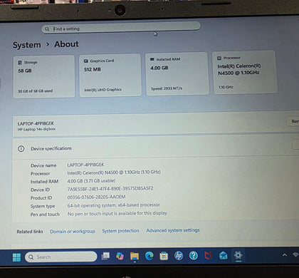 Hp Laptop - Windows 11 - Intel Celeron - Boxed
