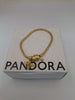 Pandora Base Metal Gold PLated bracelet With bee charm IN ITS ORIGINAL BOX 7INCHES  LENGHT.