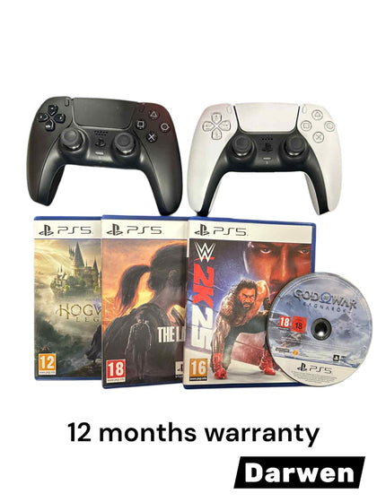 Sony PlayStation 5 Disc Edition Console Bundle Inc 4 games + 2 pads