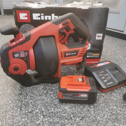 Einhell Cordless Drain Cleaner TE-DA 18/760 Li Solo. New with Tags and Boxed, Comes with 5.2AH Battery and Charger