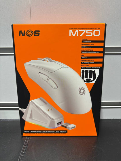 *New* NOS M-750 Rapid Wireless Gaming Mouse - White