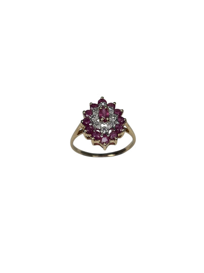 Gold Diamond Ring - 9ct - 2.22g - Size O