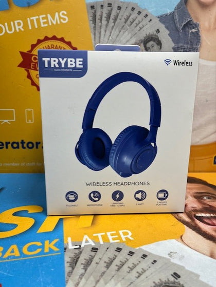 Trybe Wireless Headphones **Blue**.