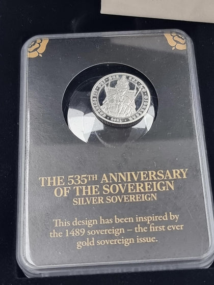535th Anniversary of the Sovereign Proof Silver Sovereign Kings Charles