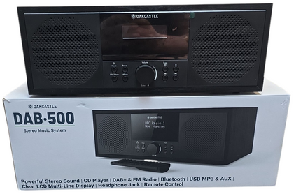 Oakcastle DAB500 Radio - 60W, Black