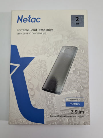 New Netac 2TB Portable SSD Drive Factory Sealed