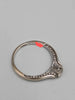 18ct White Gold Ladies Ring With 0.5ct Diamond Stones - Size P - 2.54 Grams