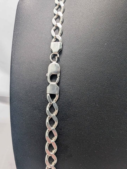 925 Sterling Silver Curb Chain Necklace - 66.21 Grams - 26
