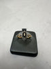 9ct Yellow Gold Band Blue and Clear Gem Ring - Size Q