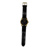 GUCCI Gold-Plated Case Genuine Lizard 126.4 Leather Strap Watch