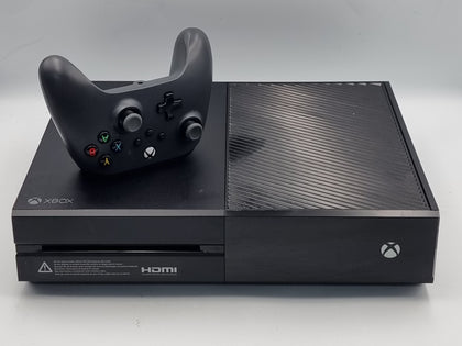 Microsoft Xbox One 500GB black gameing Console with 1 x power A controller and all leads UNBOXED