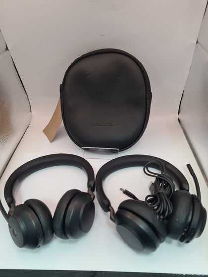 2 X Jabra Evolve2 65 USB-C Dongle Wireless Stereo Headset, Black, B(No Stand) X 2