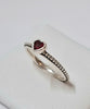Pandora Golden Red Synthetic Ruby Delicate Heart Ring