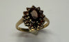 9ct yellow gold garnet ring Size N