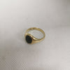 18k Gold Ring, Black Centre Stone, 750 Hallmarked and Tested, 6.70Grams, Size: U