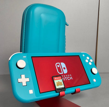 Nintendo Switch Lite Console, 32GB Turquoise, Unboxed + Animal Crossing