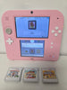 Nintendo 2DS Pink + 4 Unboxed Games