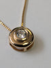 14ct Gold Necklace &  Cz Eye Pendant