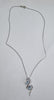 Silver Chain with Blue topaz pendant 16"