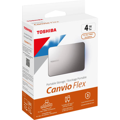 Toshiba Canvio Flex 4TB Portable Storage
