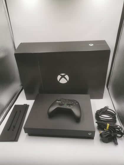 Xbox One X Console Project Scorpio Edition 1TB Black Boxed with Controller and Wires