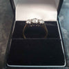 18ct Yellow Gold and 3 Stone (Moissanite) Ring - Size O