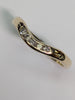 9ct Gold Diamond Wishbone Ring Size K 1/2