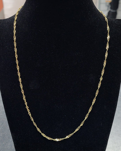 9ct Yellow Gold Rope Chain - 18