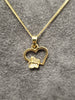 14ct Yellow Gold Heart & Butterfly Necklace