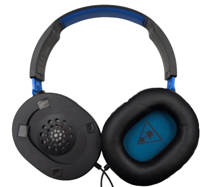Turtle Beach Recon 50X Blue/Black Wired Gaming Headphone (Left Ear Foam Cover Missing) 