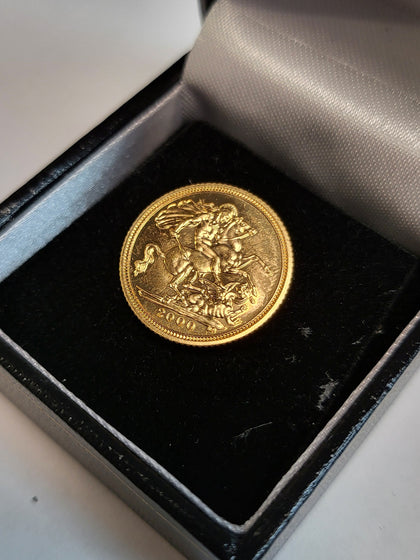 22ct 2000 Gold Half Sovereign Elizabeth II Bullion Coin