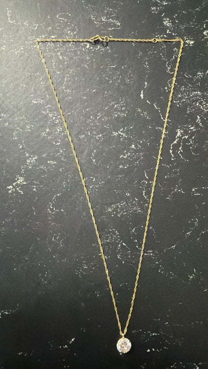 14ct yellow gold pendant & chain