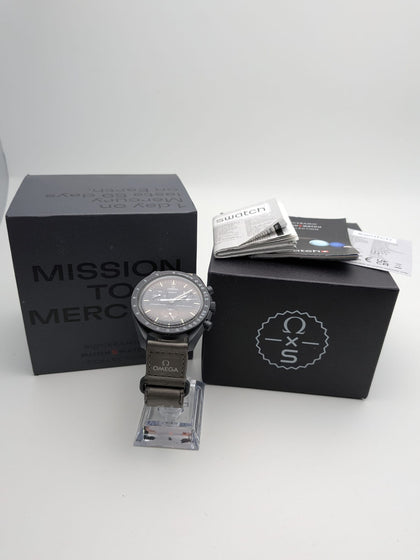 Omega x Swatch Mission for Mercury Watch Boxed Used