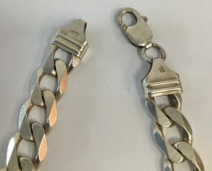 Silver Curb Bracelet 8.5”