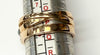 SWAROVSKI TRIPLE ROSE GOLD COLOURED RING SIZE O1/2-P1/2