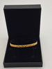 22ct Yellow Gold Asian Style Bangle Bracelet With Floral Pattern - 17.13 Grams